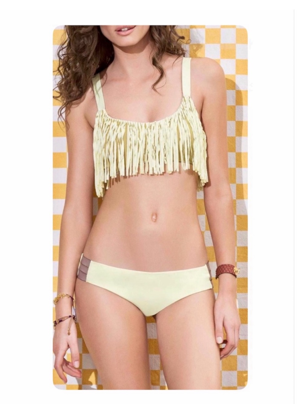 (TOP) Maaji Scotch Butter Reversible Bikini Top.